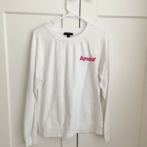 JCrew Amour sweatshirt white size Medium